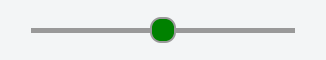 The thumb of the 'input type=right' styled in green