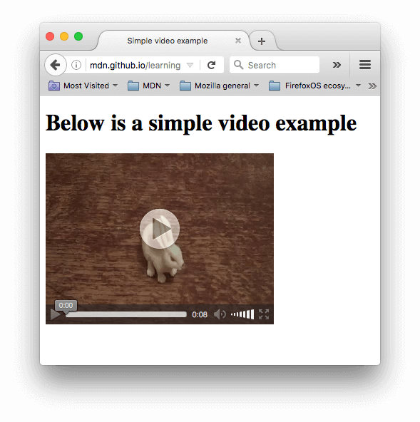 一个简单的视频播放器，播放关于小白兔的视频